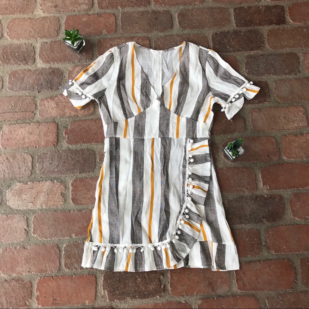 Darling Stripe Pom Pom Dress